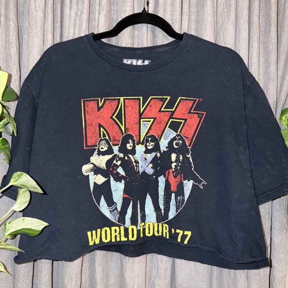 Kiss Black Cotton Tee
